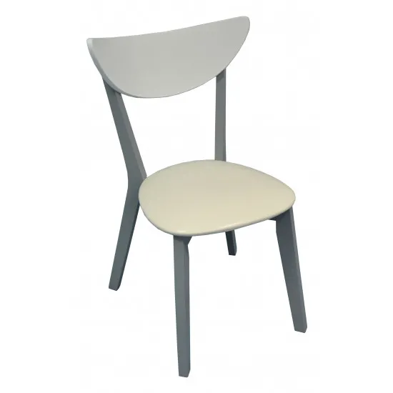 Scaun Eva Cameroon White/Grey PU