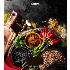 Cântar de bucătărie Saturn ST-KS7822, Black/Picture