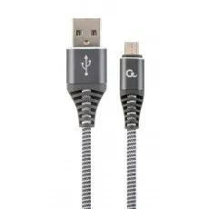 Cablu Cablexpert USB 2.0/micro-USB, Space grey/White (CC-USB2B-AMmBM-2M-WB2) Cablu Cablexpert USB 2.0/micro-USB, Space grey/White (CC-USB2B-AMmBM-2M-WB2)