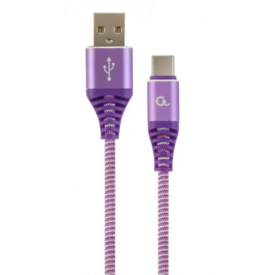 Cablu Cablexpert USB 2.0/USB Type-C, Purple/White (CC-USB2B-AMCM-2M-PW)