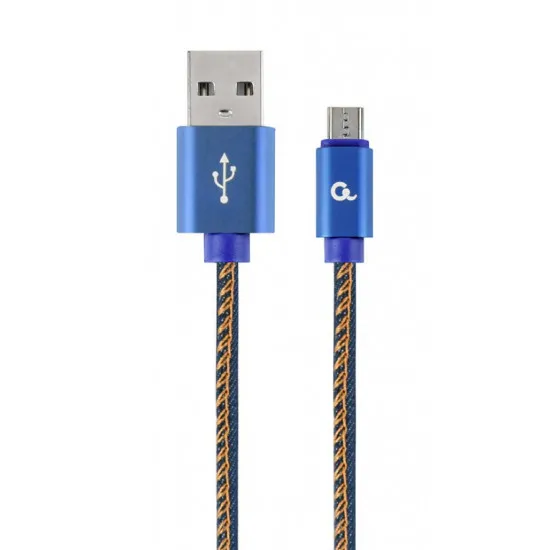 Cablu Cablexpert USB 2.0/micro-USB, Blue (CC-USB2J-AMmBM-2M-BL)