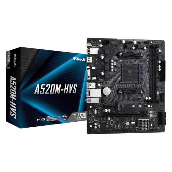 Placă de bază ASROCK A520M-HVS (AM4/AMD A520)