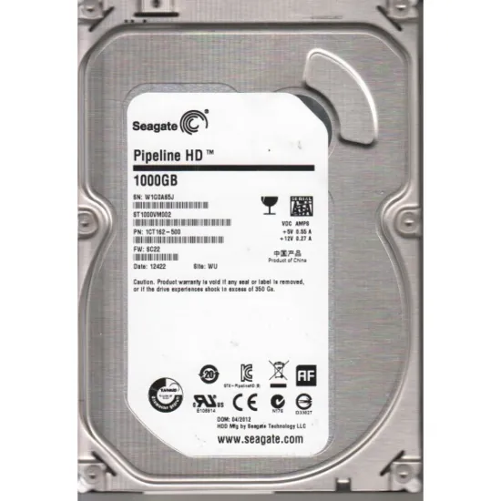 3.5" Жесткий диск 1 TB Seagate Pipeline HD.2, 5900 rpm, 64 MB, SATA III (ST1000VM002-NP)