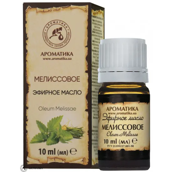 Эфирное масло Мелисовое 10 мл Aromatica