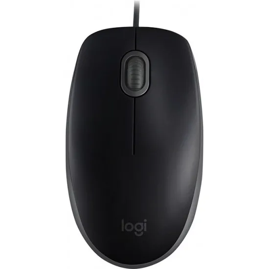 Мышь проводная Logitech B110 Silent Black