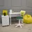Dulap birou pe roți DP RollBox, White