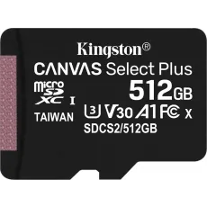 Карта памяти microSDXC 512 ГБ Kingston Canvas Select Plus (SDCS2/512GB)