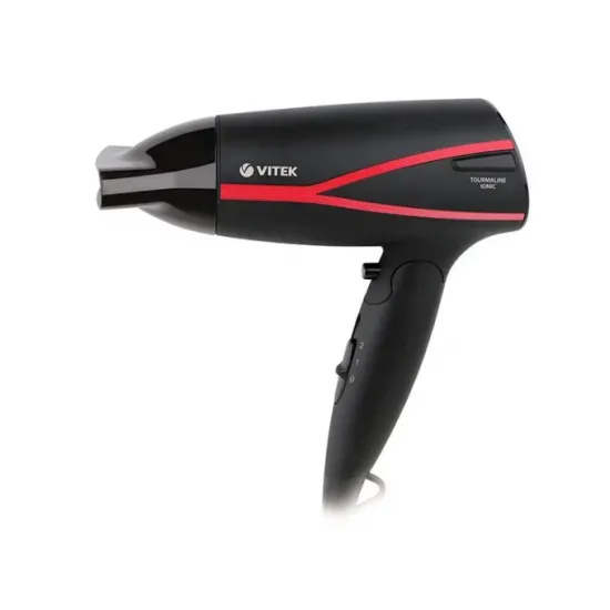 Uscător de păr compact Vitek VT-2328, 1700 W, Black/Red