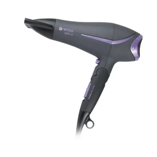 Uscător de păr compact Vitek VT-8207, 2200 W, Black/Purple