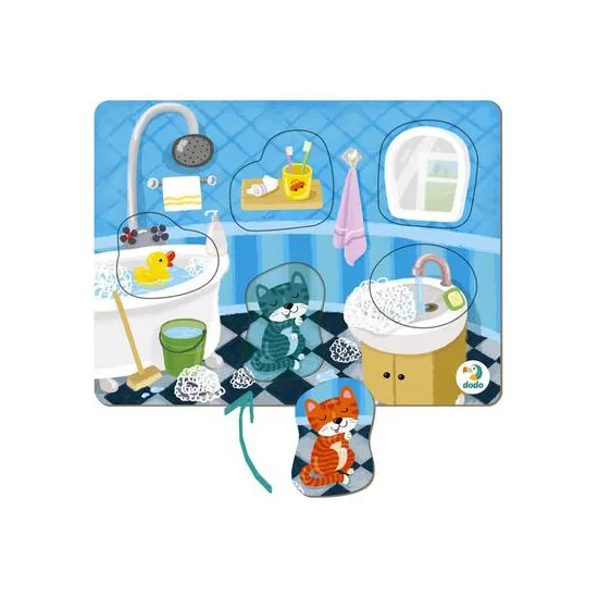 Dodo Toys Puzzle DP300276 - ПАЗЛ-СОРТЕР С РАМКОЙ "ВАННАЯ КОМНАТА