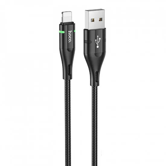 Cablu Hoco U93 Shadow USB 2.0/Lighting, Black