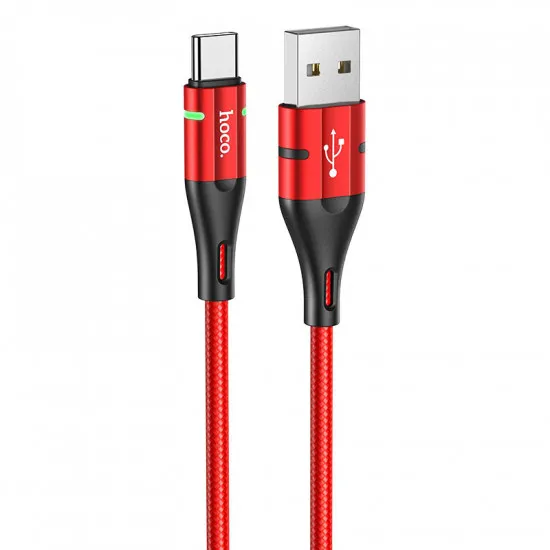 Cablu Hoco U93 Shadow USB 2.0/USB Type-C, Red