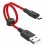 Cablu Hoco X21 Plus USB 2.0/micro-USB, Black/Red