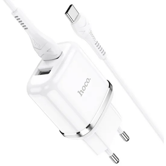 Încărcător Hoco N4 Aspiring 5 W, White (USB Type-C)