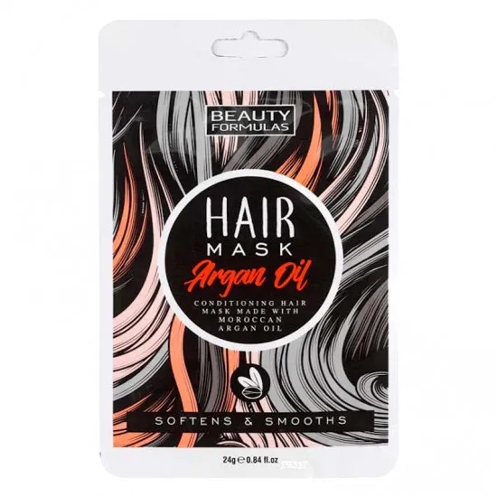 Маска для волос Beauty Formulas Hair Mask With Argan Oil Softens & Smooths Ladies, 24 мл