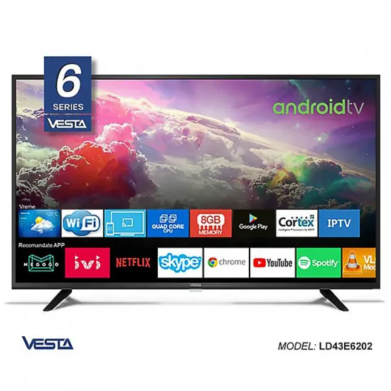 Televizor LED 43 " Vesta LD43E6602, Black/Gray