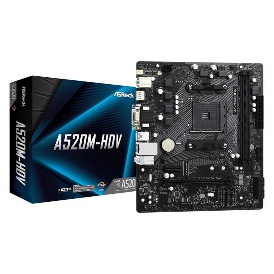 Placă de bază ASROCK A520M-HDV (AM4/AMD A520)