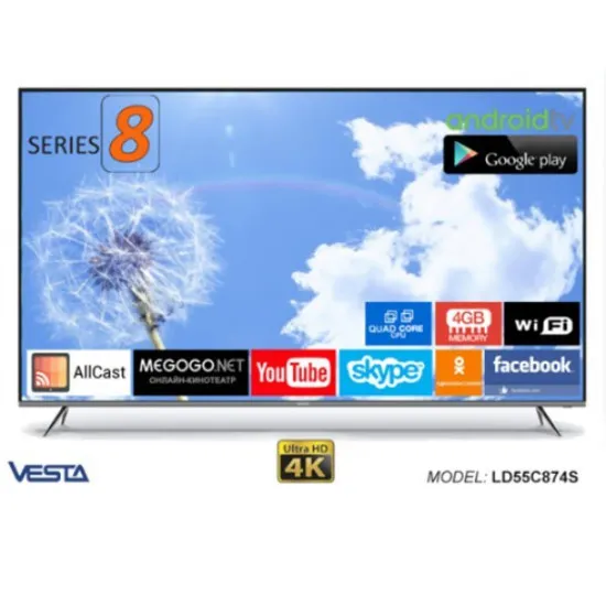 Televizor LED 55 " Vesta LD55C874S 4K/IPTV, Black