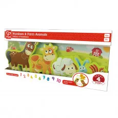 Hape E1628A Puzzle Numbers &amp; Farm Animals