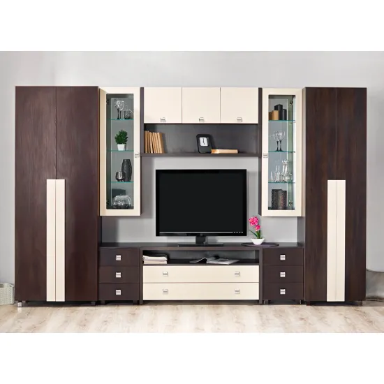 Модульная гостиная Ambianta Oscar (340 см), Sonoma Dark