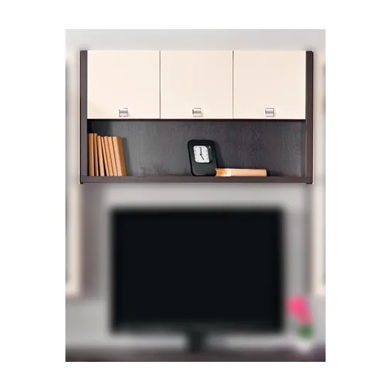 Шкаф навесной Ambianta Oscar (120 см) с полкой и дверцами, Sonoma Dark