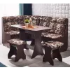 Кухонный уголок Ambianta Cleo 2 с двумя табуретами ,Sonoma Dark