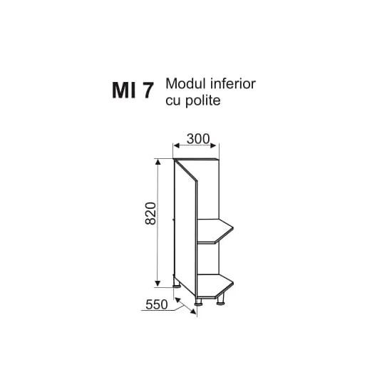 Carcasa modul inferior anexa Ambianta MI7 300