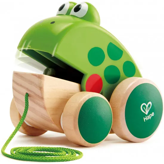 HAPE E0361A Jucărie de tras Frog Pull-Along