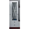 Шкаф Ambianta Eldorado (55 см) с витриной и ящиками, White