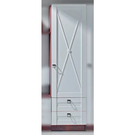 Шкаф пенал Ambianta Eldorado (55 см) с полками и ящиками, White