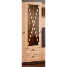 Dulap Ambianta Eldorado (55 cm) cu vitrina si sertare, Cremona Dulap Ambianta Eldorado (55 cm) cu vitrina si sertare, Cremona