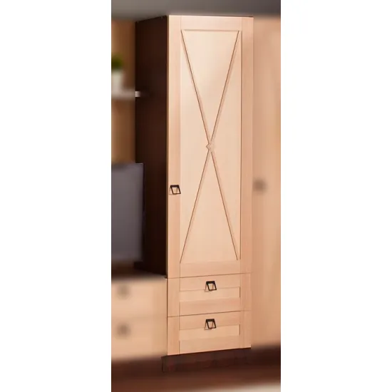 Шкаф пенал Ambianta Eldorado (55 см) с полками и ящиками, Cremona