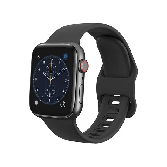 Ремешок AccExpert Apple Watch 38/40mm M/L Black (силикон)