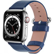 Ремешок AccExpert Apple Watch 38/40mm M/L Blue (кожа) Ремешок AccExpert Apple Watch 38/40mm M/L Blue (кожа)