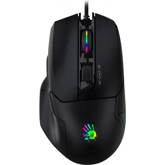 Mouse cu fir Bloody W70 Max Black