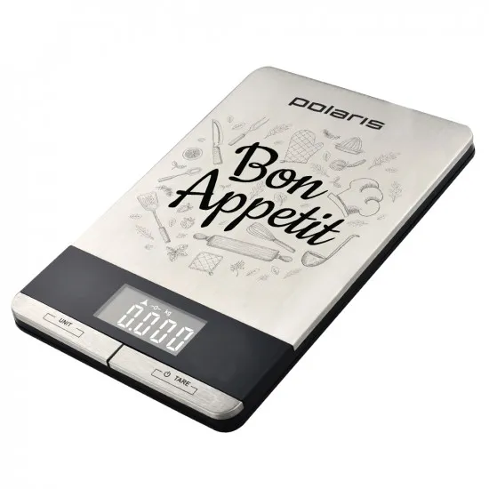 Cântar de bucătărie Polaris PKS0558DM, Inox/Picture