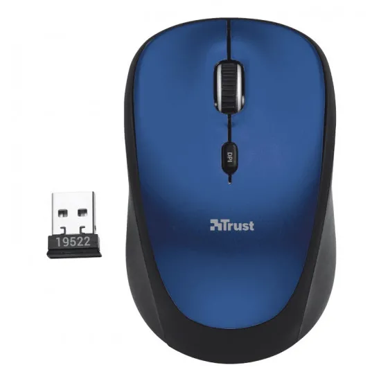 Mouse fără fir Trust Yvi Wireless Mouse Blue