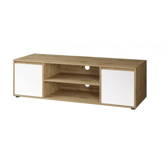 Тумба под ТВ СОКМЕ Нитро 2Д (140,1 см), вотан / белый