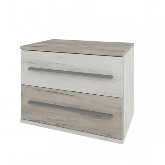 Noptieră Sokme Милана (50.4 cm), Дуб крафт белый / Дуб крафт серый