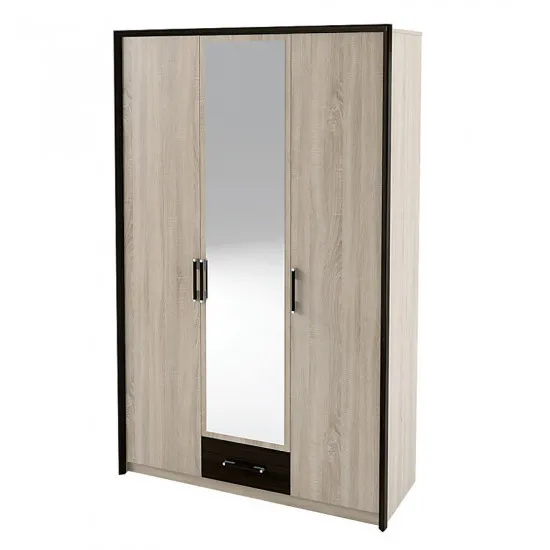 Dulap Сокме Scarlet (1360) (136 cm) (3-х дверный), Дуб сонома / Венге магия