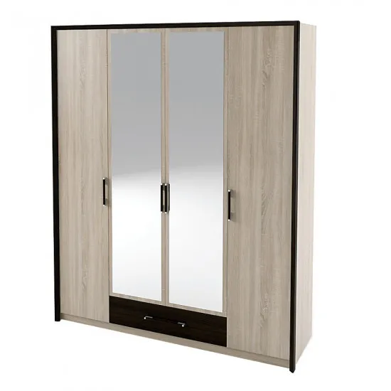 Dulap Сокме Scarlet (1800) (180 cm) 4-х дверный, Дуб сонома / Венге магия