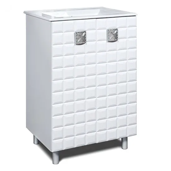 Unitate de vanitate КМК АДЕЛЬ 1 (620) (0460.16) (62 cm), Белый глянец