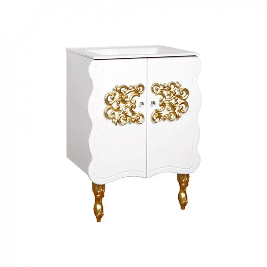 Unitate de vanitate КМК Iskushenie 620 (0459.12) (66 cm), Белый / золото