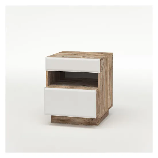 Noptieră KMK Roxet (0554.7) (44 cm), Дуб юккон / белый глянец