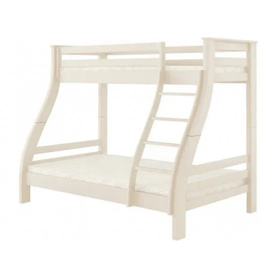 Кровать детская МЕБИГРАНД Аляска, двухъярусная 120 х 80 х 190 см, Слоновая кость