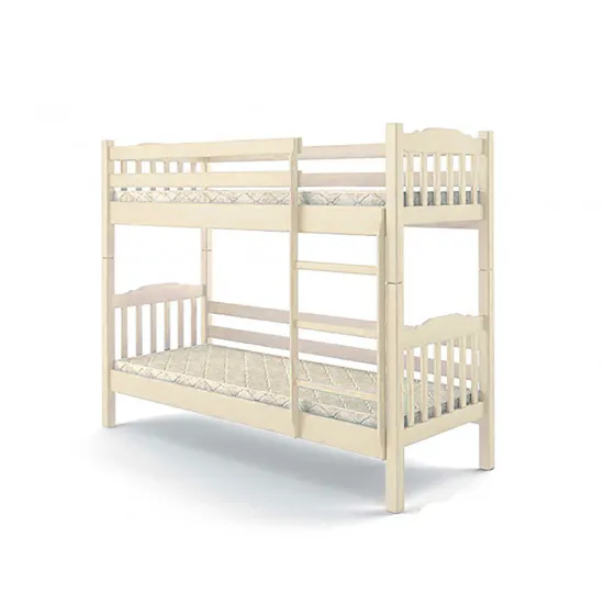 Кровать детская МЕБИГРАНД Бай-бай, двухъярусная 90 x 190 см, Слоновая кость