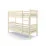 Кровать детская МЕБИГРАНД Бай-бай, двухъярусная 90 x 190 см, Слоновая кость