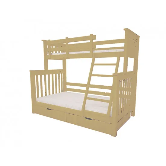 Pat copii Мебигранд Скандинавия, 140 / 90 x 200 cm, Орех светлый