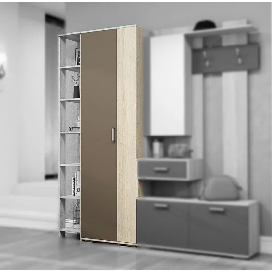 Dulap Астрид-Мебель БРИЗ - 2 (60 cm), Дуб Сонома / Латте