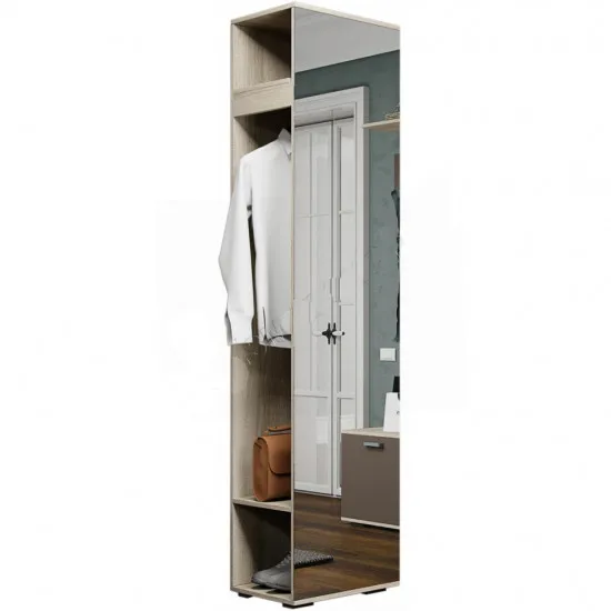 Dulap Астрид-Мебель БРИЗ - 3 (45 cm) cu oglindă, Дуб Сонома / Латте